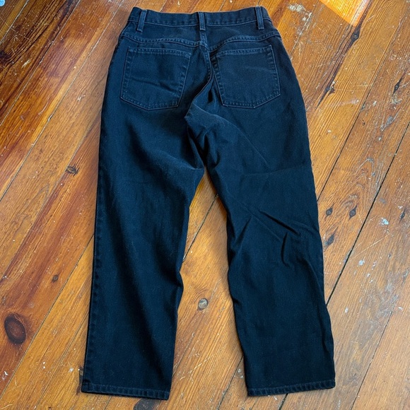Vintage LL Bean Black Denim Jeans Original Fit Relaxed Size 10 Petite - Picture 6 of 6